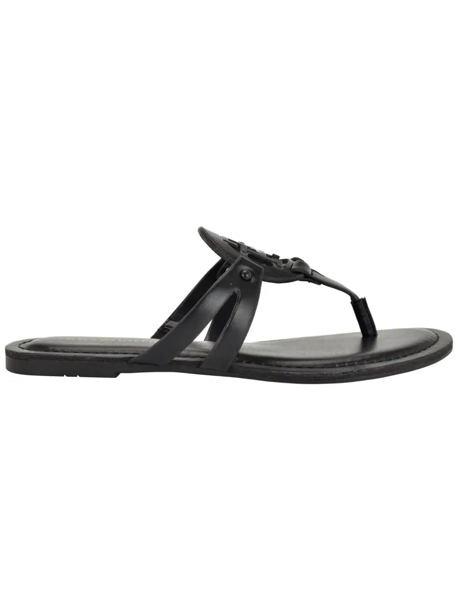 Сандалии-вьетнамки Lerriz Logo Flat Thong Slide с логотипом Tommy Hilfiger — изображение 2 из 5, черный