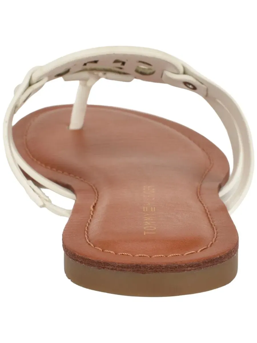 Сандалии-вьетнамки Lerriz Logo Flat Thong Slide Tommy Hilfiger — изображение 3 из 5, белый