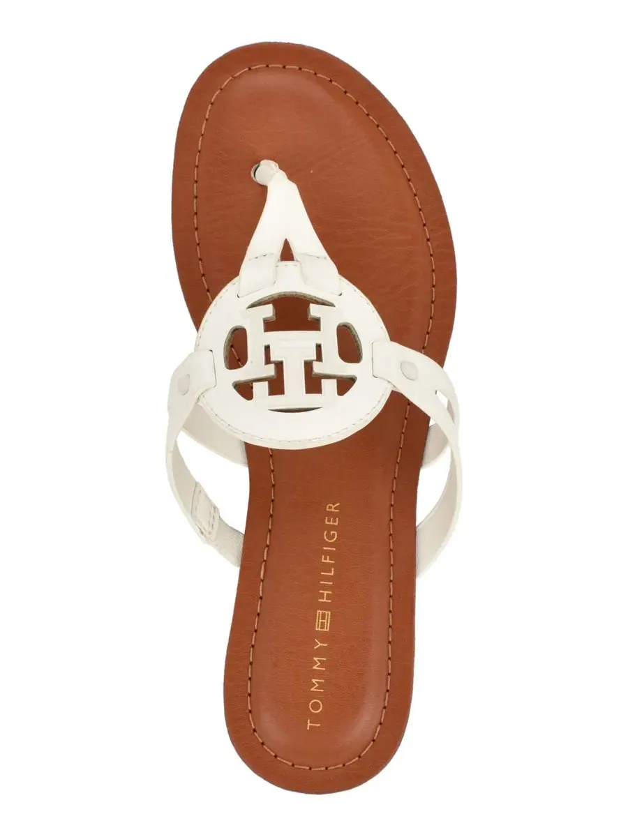 Сандалии-вьетнамки Lerriz Logo Flat Thong Slide Tommy Hilfiger — изображение 4 из 5, белый