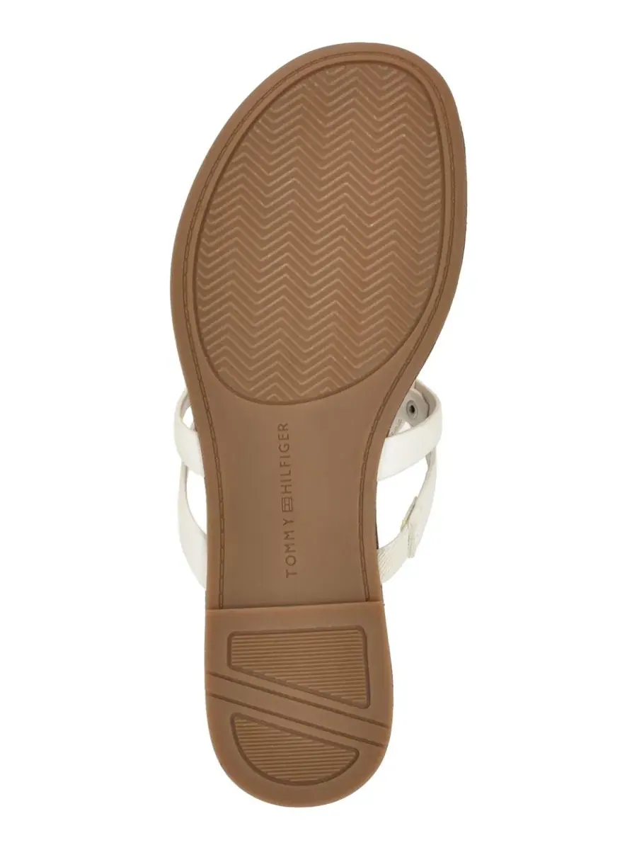 Сандалии-вьетнамки Lerriz Logo Flat Thong Slide Tommy Hilfiger — изображение 5 из 5, белый