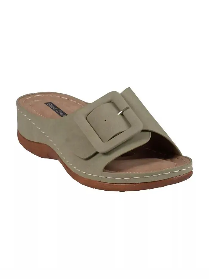 Женские сандалии на плоской подошве с пряжкой Hamden Comfort GC Shoes — изображение 1 из 5, зеленый