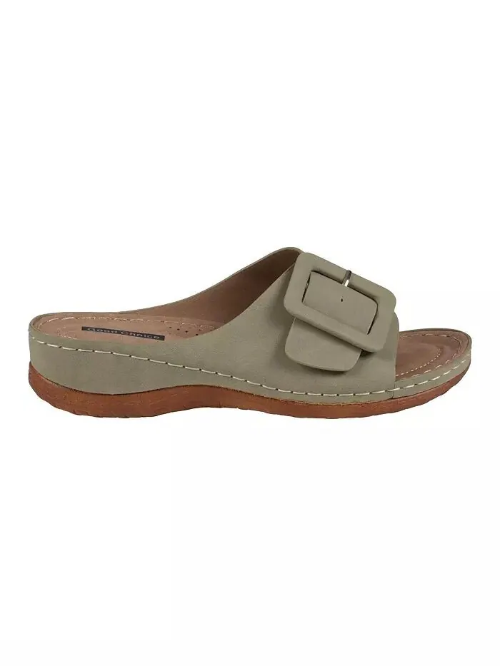 Женские сандалии на плоской подошве с пряжкой Hamden Comfort GC Shoes — изображение 2 из 5, зеленый