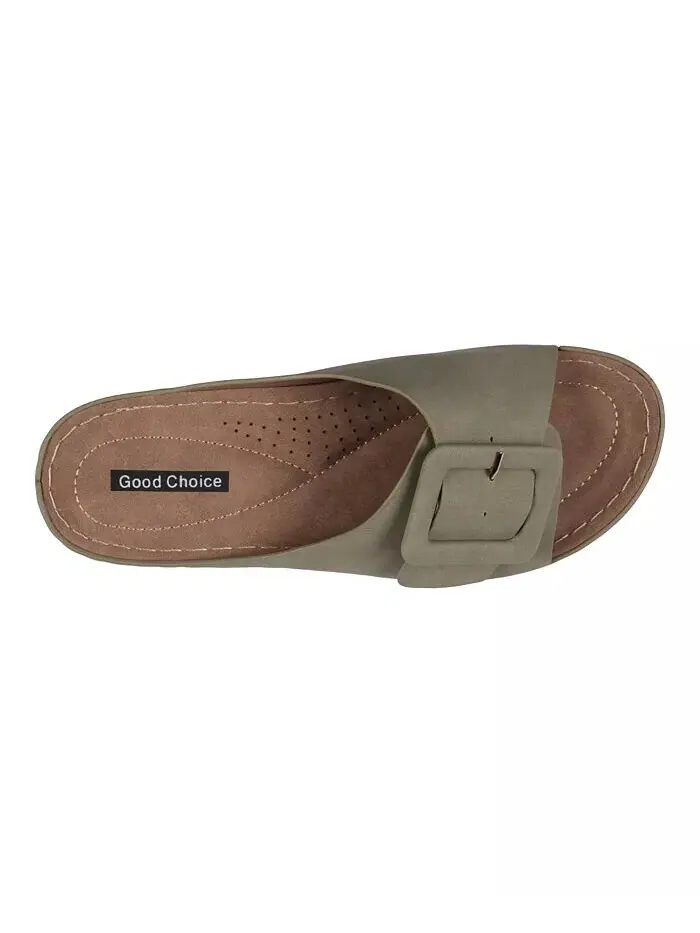 Женские сандалии на плоской подошве с пряжкой Hamden Comfort GC Shoes — изображение 4 из 5, зеленый