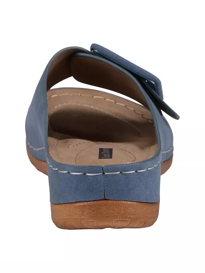 Женские сандалии на плоской подошве с пряжкой Hamden Comfort GC Shoes — изображение 3 из 5, синий