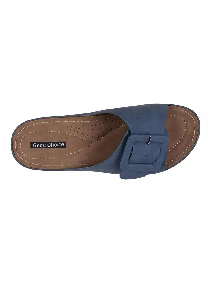 Женские сандалии на плоской подошве с пряжкой Hamden Comfort GC Shoes — изображение 4 из 5, синий