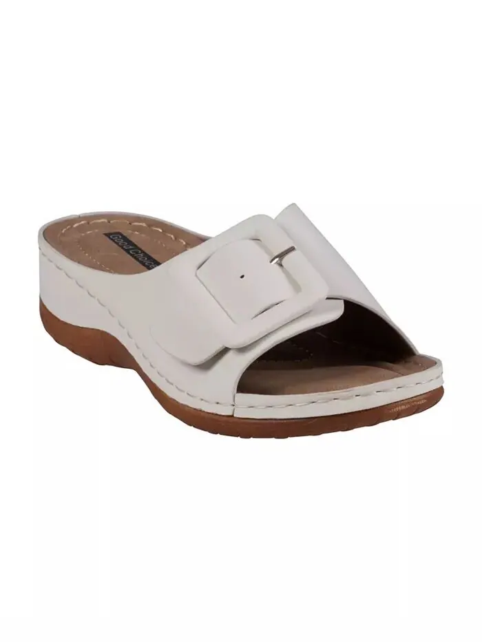 Женские сандалии на плоской подошве с пряжкой Hamden Comfort GC Shoes — изображение 1 из 5, белый