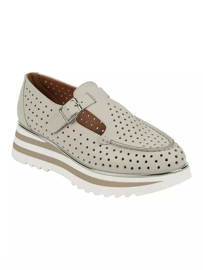 Женские лоферы на платформе Karmine с лазерной резкой Mary Jane GC Shoes — изображение 1 из 5, ледяной