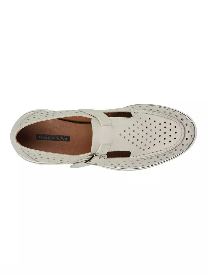 Женские лоферы на платформе Karmine с лазерной резкой Mary Jane GC Shoes — изображение 4 из 5, ледяной