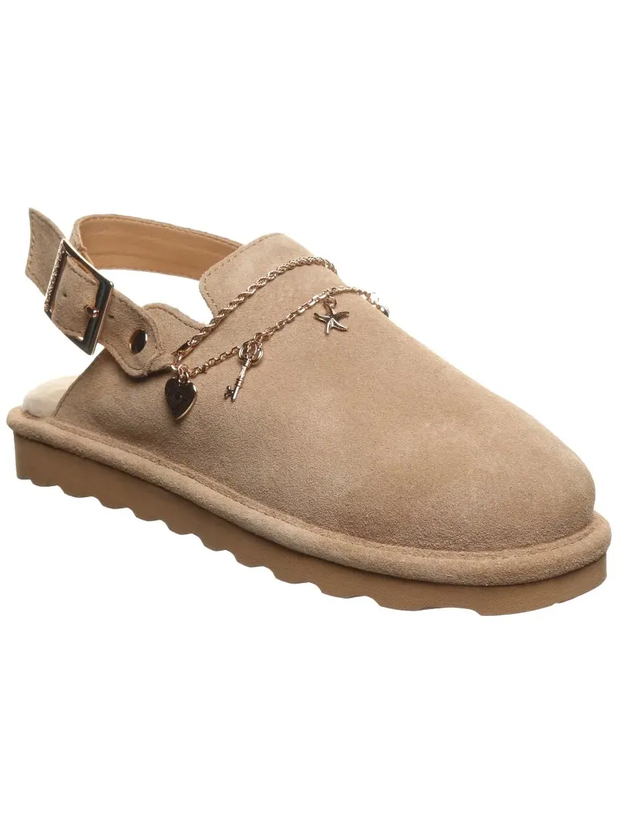 Женские клоги Lexi Round Toe с цепочкой и шармами BEARPAW — изображение 1 из 5, коричневый