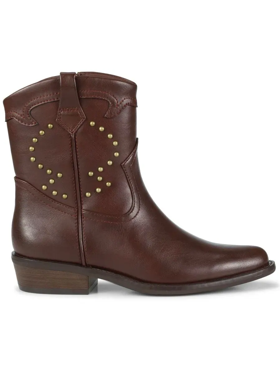 Ботильоны с каблуком-блок и металлическими заклепками Nova Baretraps, Bloodstone — изображение 2 из 5