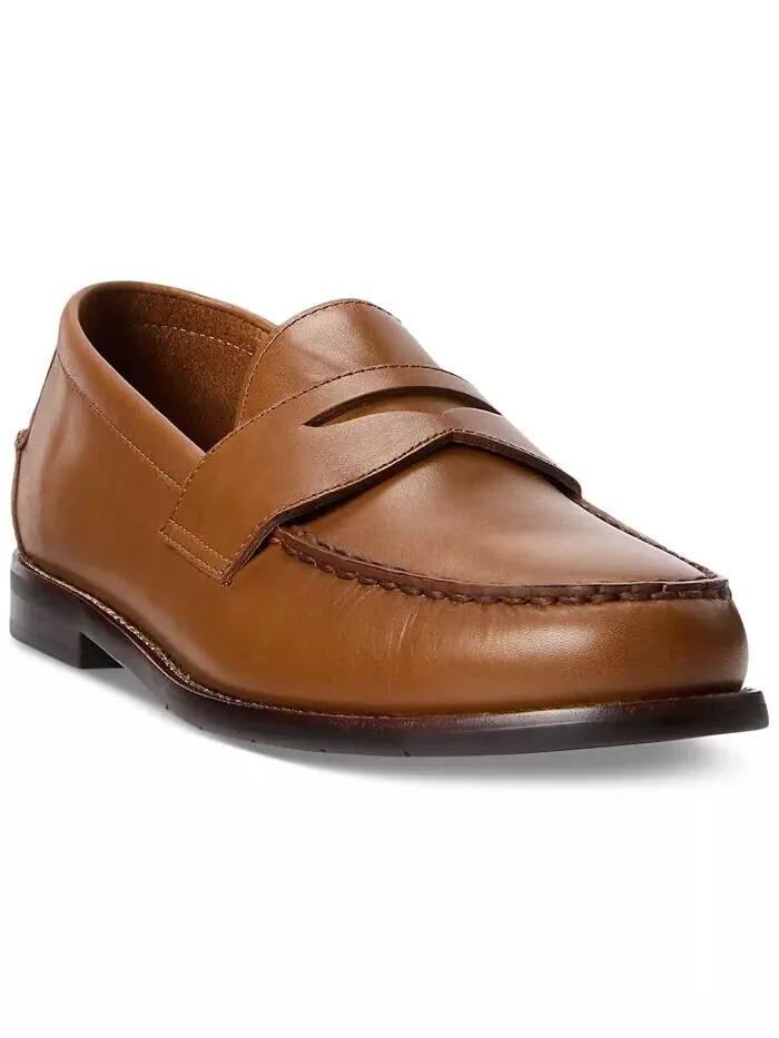 Мужские кожаные пенни-лоферы Alston Polo Ralph Lauren — изображение 1 из 4, бежевый