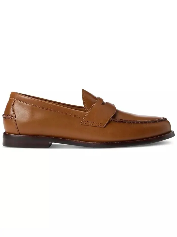Мужские кожаные пенни-лоферы Alston Polo Ralph Lauren — изображение 2 из 4, бежевый