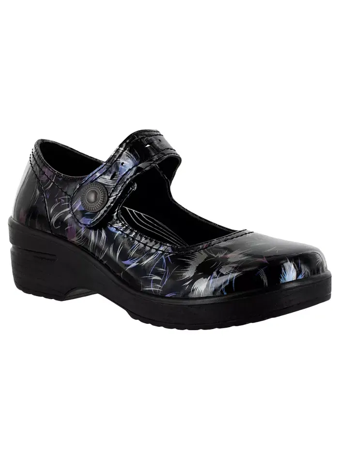 Easy Works by Women's Letsee Mary Jane Clogs Easy Street — изображение 1 из 5, черный серебристый