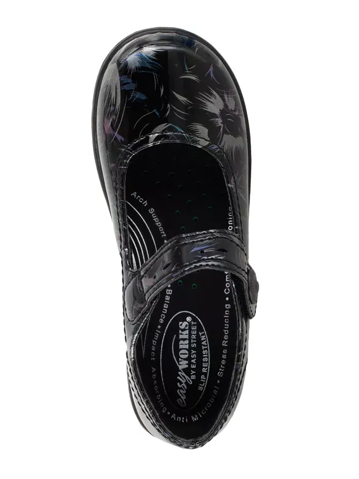 Easy Works by Women's Letsee Mary Jane Clogs Easy Street — изображение 4 из 5, черный серебристый