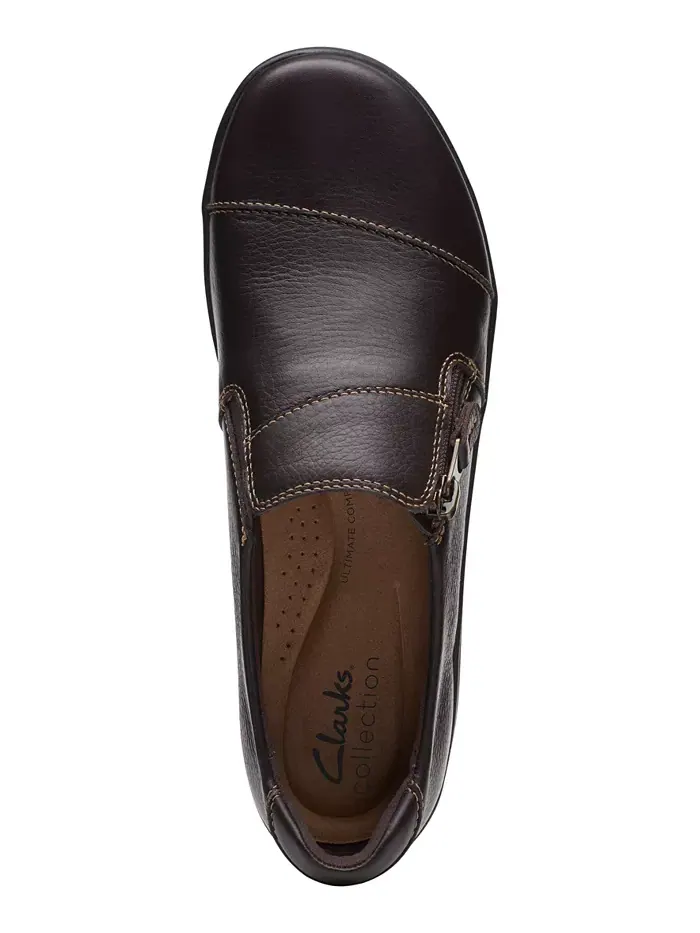 Балетки женские Clarks Cora Harbor на молнии — изображение 4 из 8, коричневый