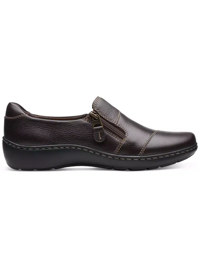 Балетки женские Clarks Cora Harbor на молнии — изображение 6 из 8, коричневый