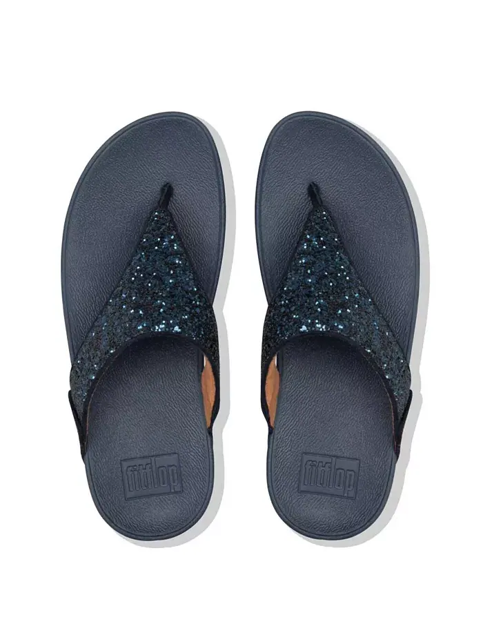Женские сандалии Lulu Glitter Toe-Thongs FitFlop — изображение 15 из 28, черный