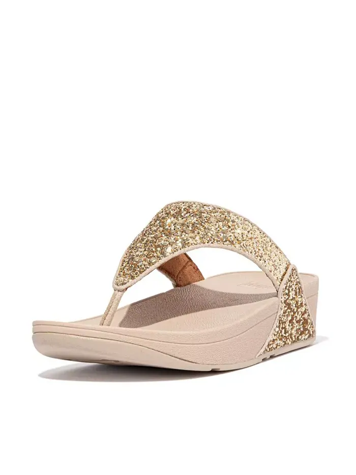 Женские сандалии Lulu Glitter Toe-Thongs FitFlop — изображение 22 из 28, черный