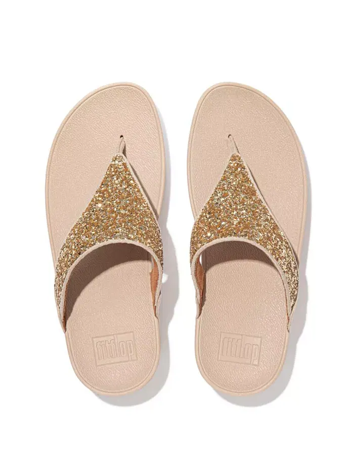 Женские сандалии Lulu Glitter Toe-Thongs FitFlop — изображение 23 из 28, черный