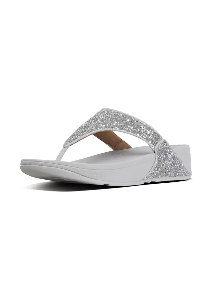 Женские сандалии Lulu Glitter Toe-Thongs FitFlop — изображение 8 из 28, черный