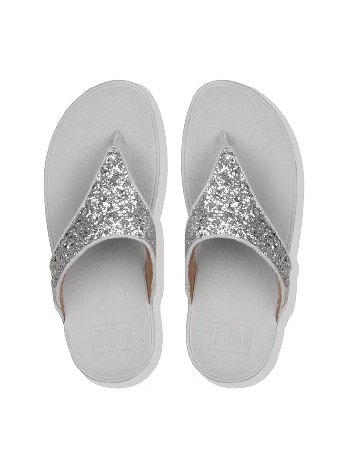 Женские сандалии Lulu Glitter Toe-Thongs FitFlop — изображение 10 из 28, черный