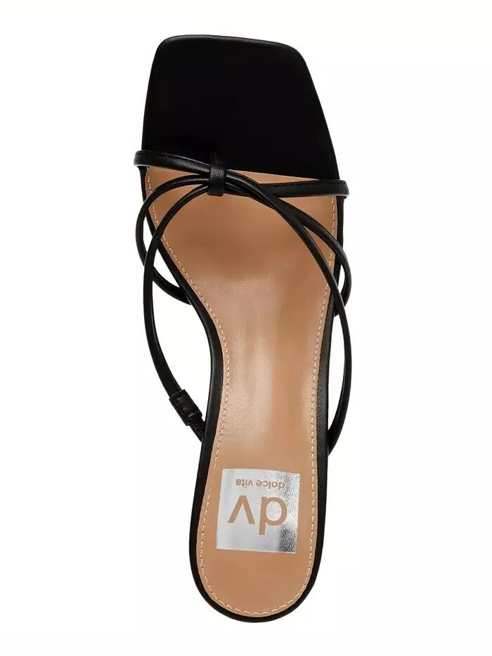 Женские босоножки Zini Strappy Kitten Heel Dress Sandals DV Dolce Vita — изображение 4 из 6, черный