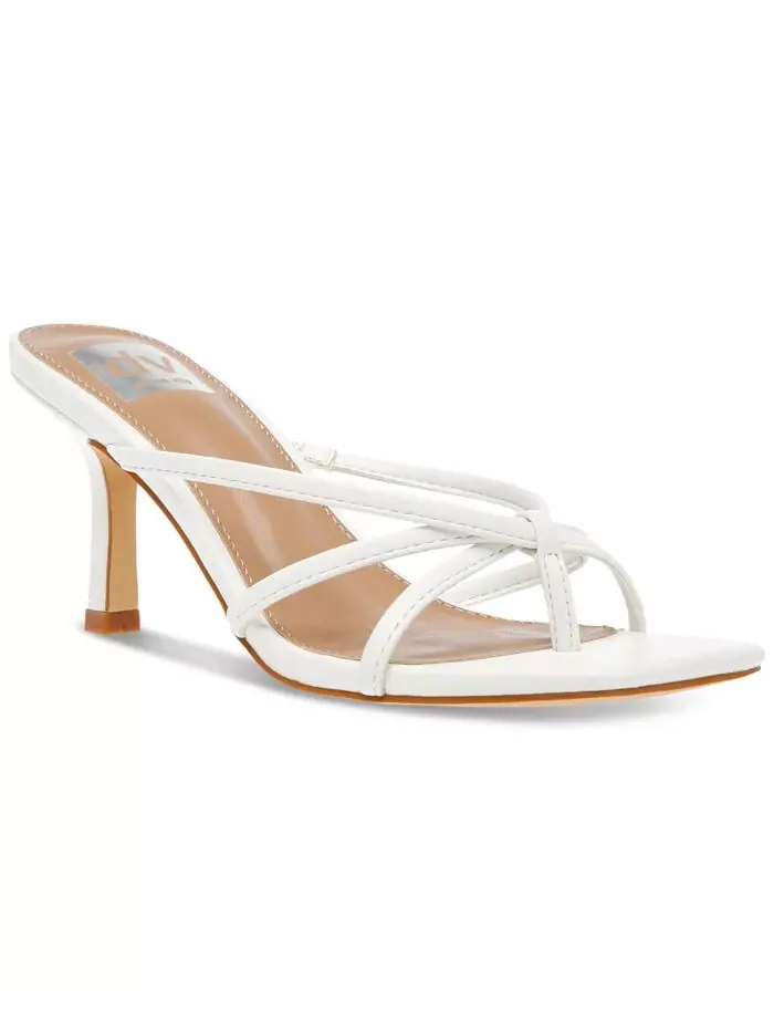 Женские босоножки Zini Strappy Kitten Heel Dress Sandals DV Dolce Vita — изображение 1 из 6, белый