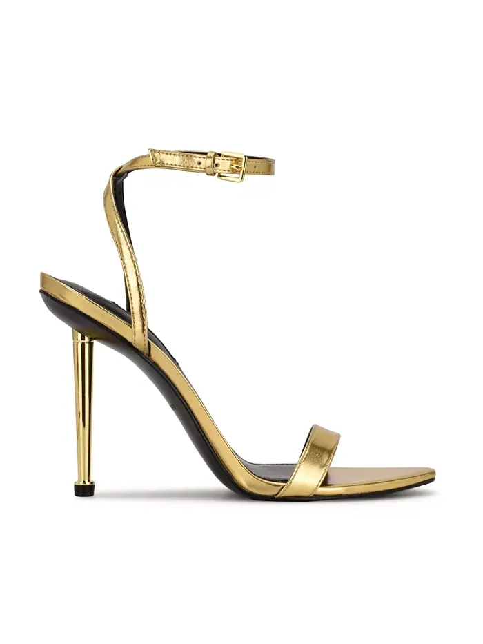 Женские босоножки Reina на шпильке с ремешком на щиколотке Nine West — изображение 2 из 9, золото