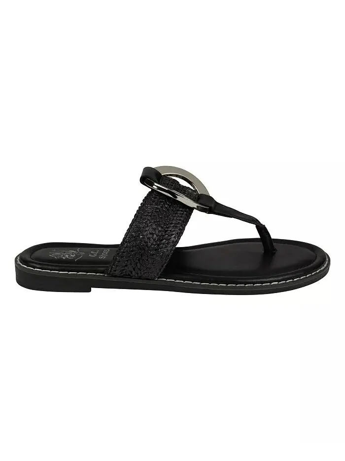 Женские плетеные сандалии на плоской подошве Jovie с ремешками GC Shoes — изображение 2 из 5, черный