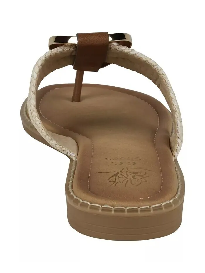 Женские плетеные сандалии Jovie на плоской подошве GC Shoes — изображение 3 из 5, прозрачный