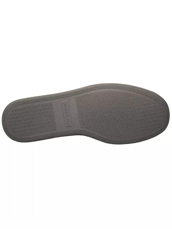 Мужские широкие тапочки на жесткой подошве с ворсовой подкладкой Minnetonka — изображение 3 из 3, темно-серый