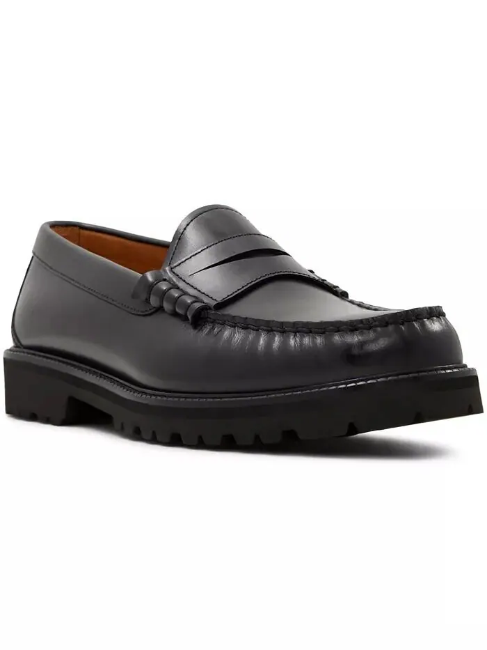 Мужские пенни-лоферы с ушками на подошве Bleeker Brooks Brothers — изображение 1 из 5, черный