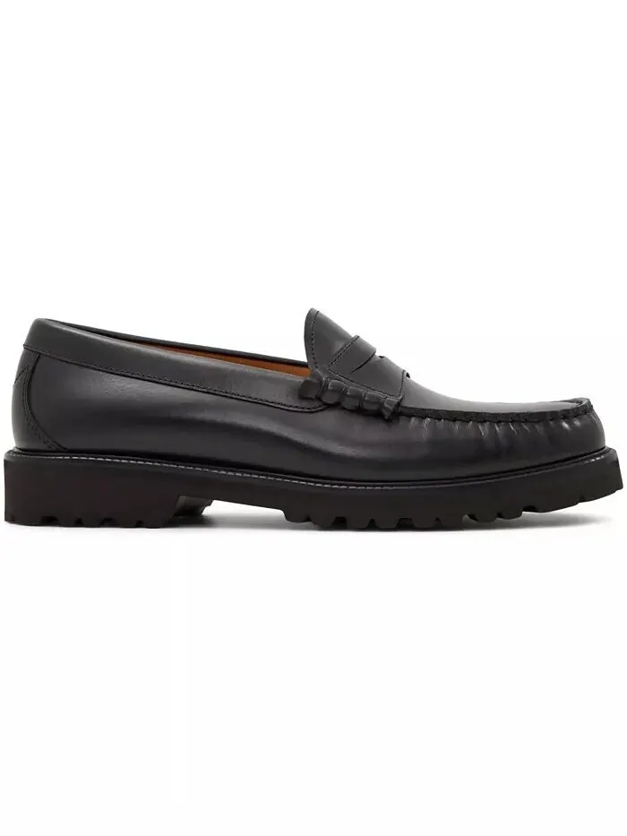 Мужские пенни-лоферы с ушками на подошве Bleeker Brooks Brothers — изображение 2 из 5, черный