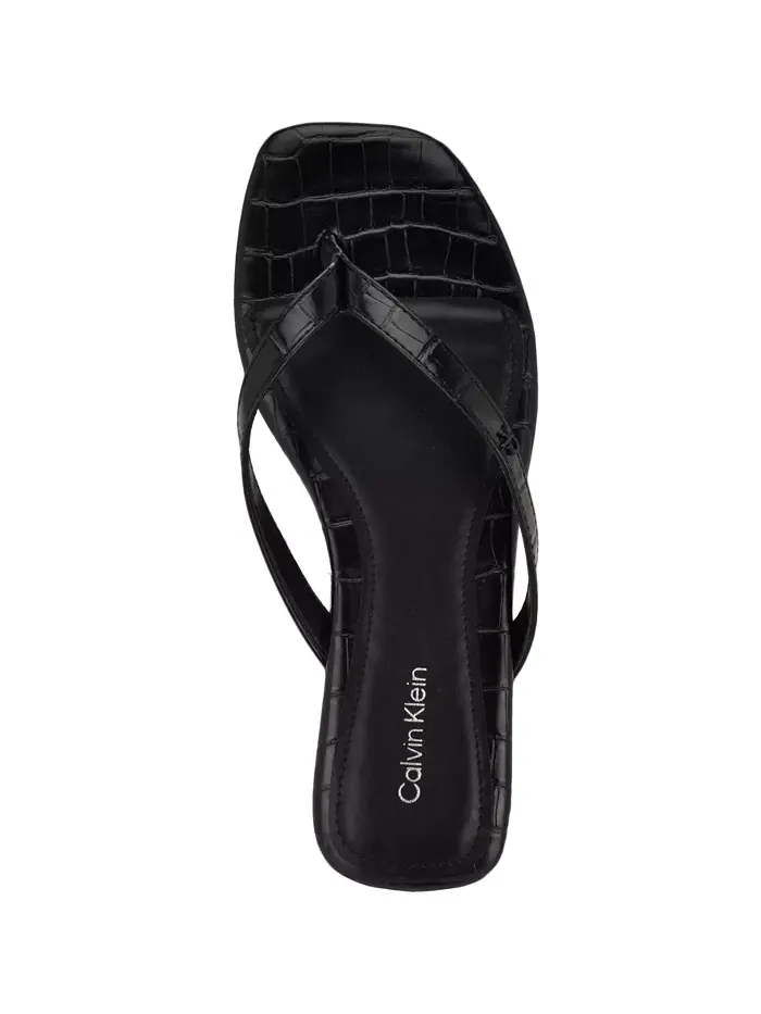 Вьетнамки женские Calvin Klein Stelea Croco 001 — изображение 4 из 5, черный