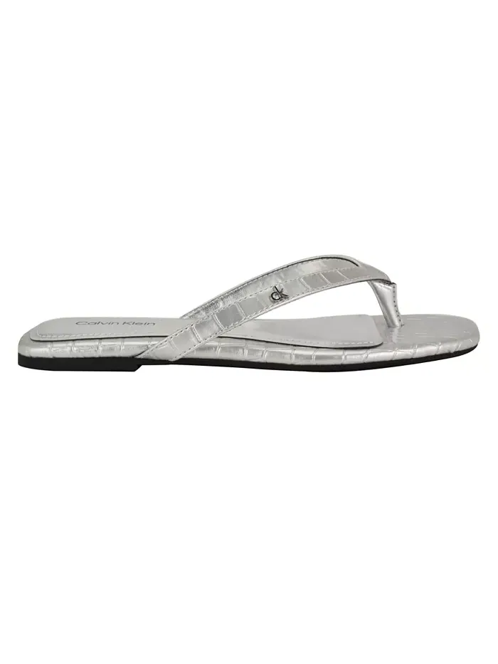 Вьетнамки женские Calvin Klein Stelea — изображение 2 из 5, серебристый