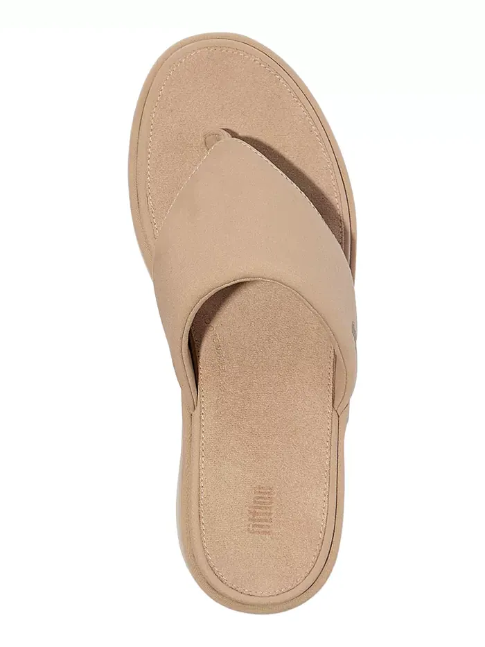 Женские сандалии-платформы Wedge Toe-Post FitFlop — изображение 3 из 9, классический бежевый