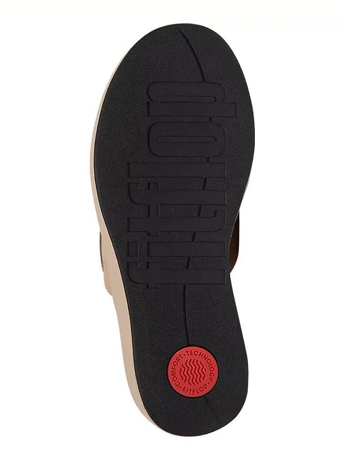 Женские сандалии-платформы Wedge Toe-Post FitFlop — изображение 5 из 9, классический бежевый