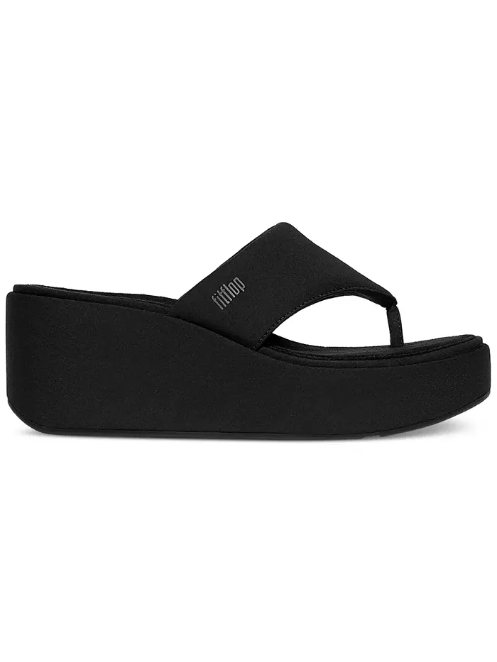 Женские сандалии-платформы Wedge Toe-Post FitFlop — изображение 6 из 9, классический бежевый