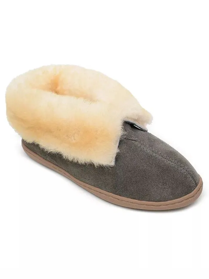 Женские тапочки из овчины Minnetonka — серый