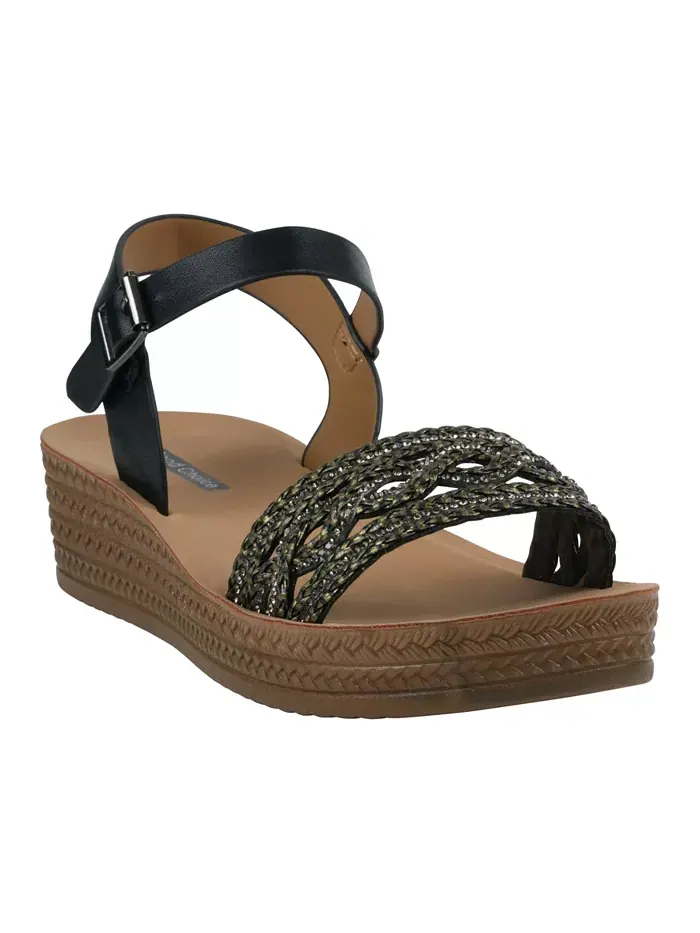 Женские босоножки Fay на платформе с декоративными элементами GC Shoes — изображение 1 из 5, черный