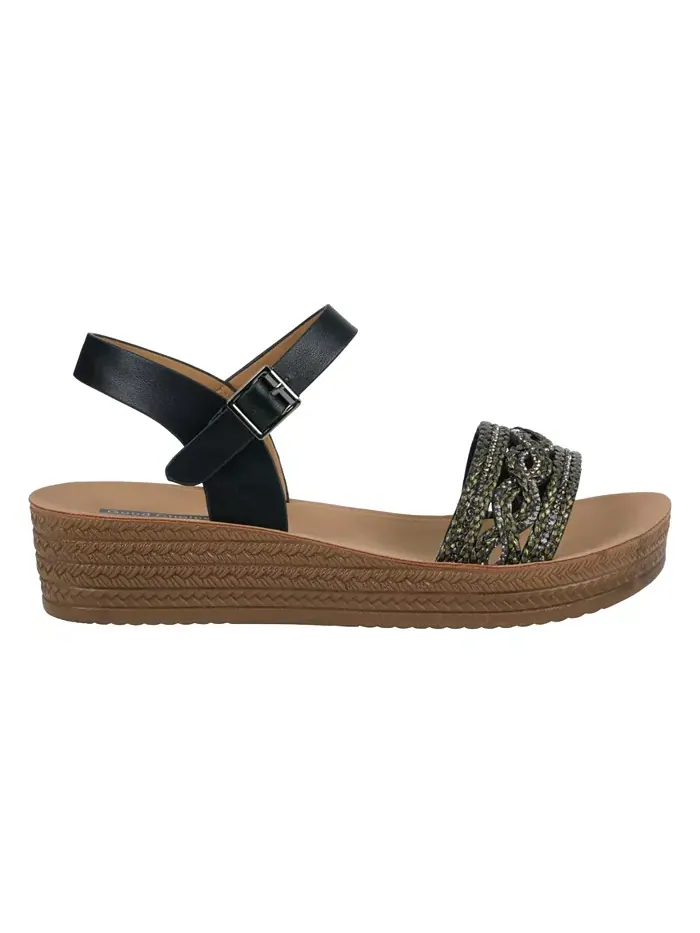 Женские босоножки Fay на платформе с декоративными элементами GC Shoes — изображение 2 из 5, черный