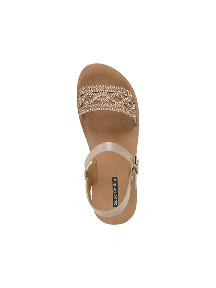 Женские босоножки Fay на платформе с декоративными элементами GC Shoes — изображение 4 из 5, золото