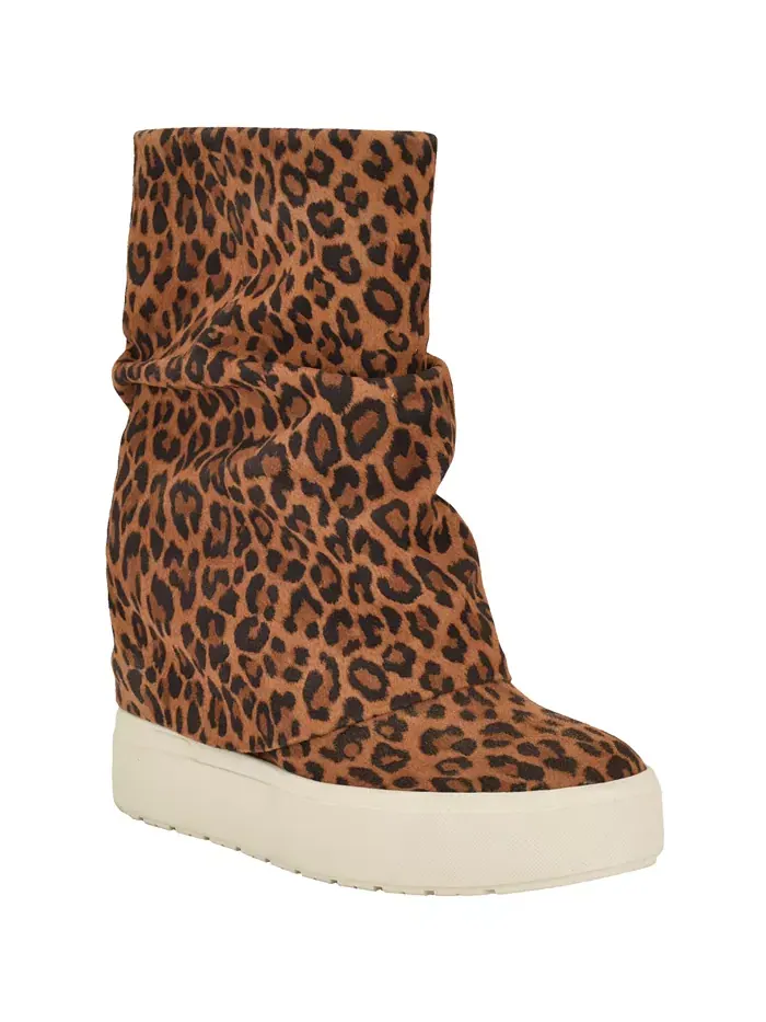 Женские свободные ботинки Guinna Fold Over GUESS — изображение 1 из 5, леопардовый