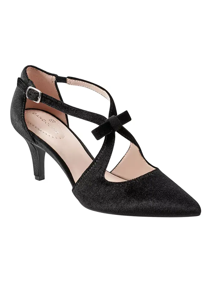 Женские туфли-лодочки Zeffer Strappy Bow на низком каблуке Bandolino
