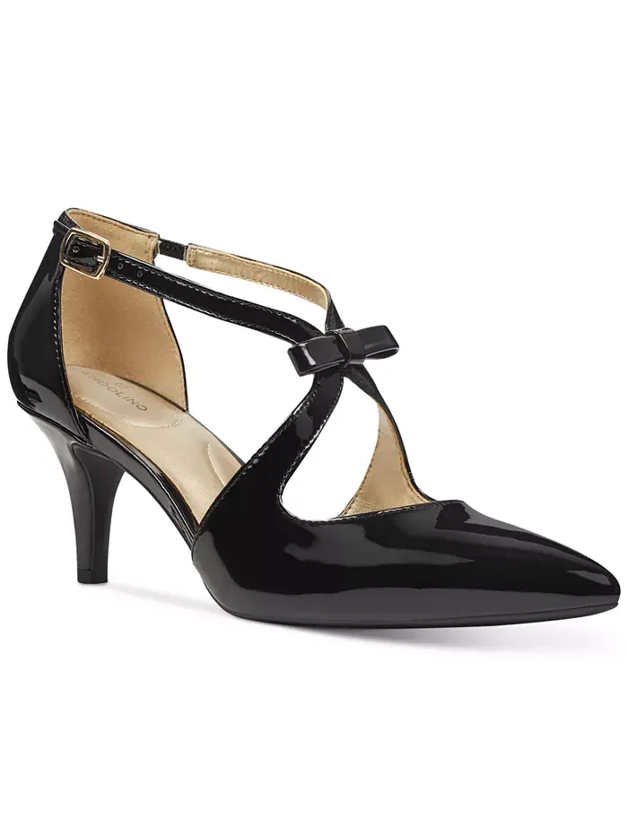 Женские туфли-лодочки Zeffer Strappy Bow на низком каблуке Bandolino