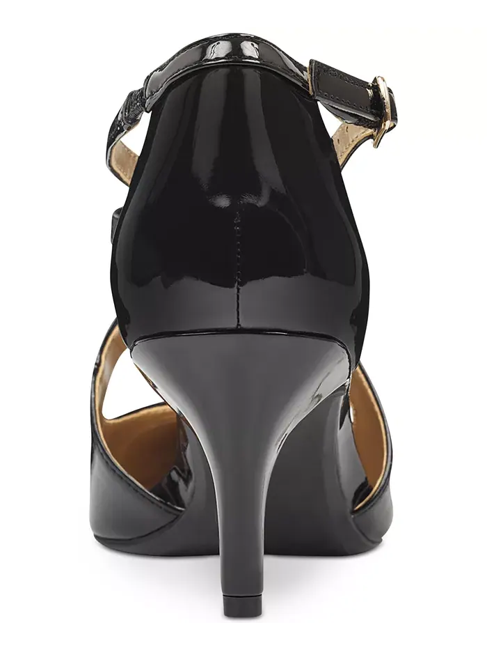 Женские туфли-лодочки Zeffer Strappy Bow на низком каблуке Bandolino — изображение 3 из 5, черный