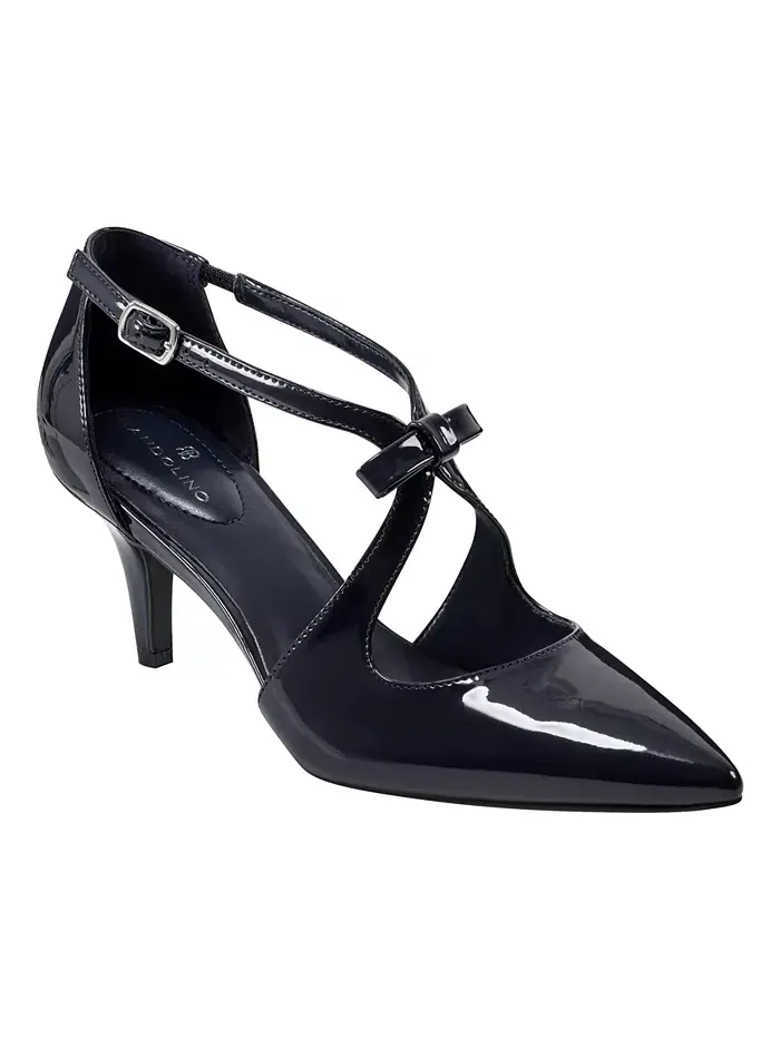 Женские туфли-лодочки Zeffer Strappy Bow на низком каблуке Bandolino