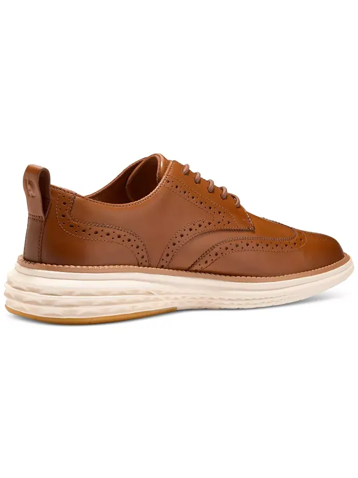 Мужские классические оксфорды Grand Hurrion с крыловидным носком Cole Haan — изображение 6 из 9, бежевый-слоновая кость
