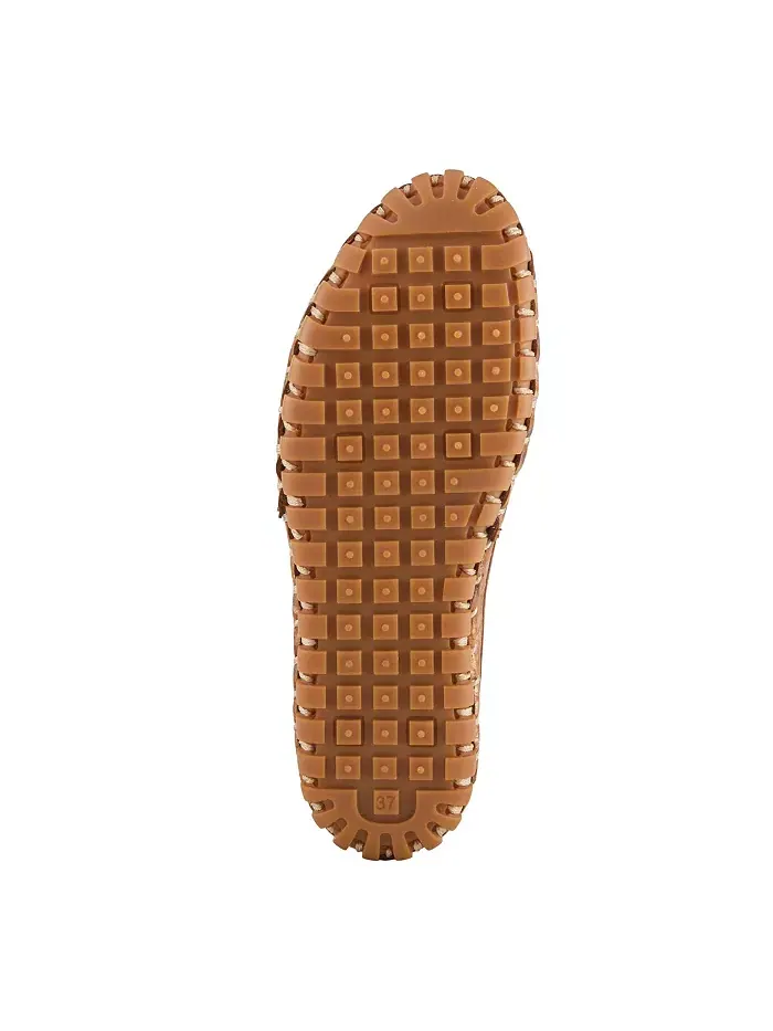 Kathaleta-Spice Metallic Croco Slip-On кожаные балетки со съемной стелькой и поддержкой свода стопы — изображение 6 из 6