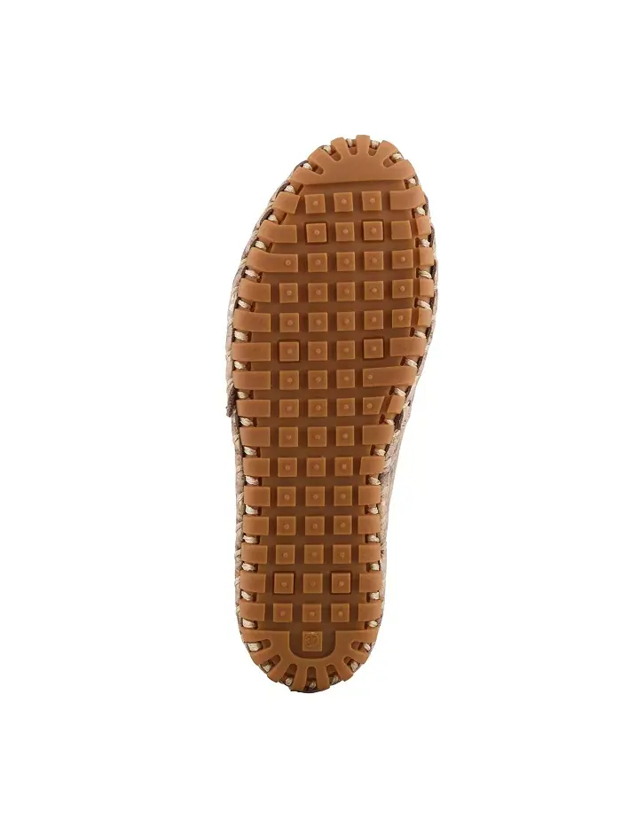 Kathaleta-Spice Metallic Croco Slip-On кожаные балетки со съемной стелькой и поддержкой свода стопы — изображение 6 из 6